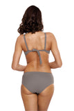 Elegant Two-Piece Swimsuit with Padded Cups and High Waist