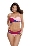 Tropical Push-Up Swimsuit with Detachable Straps