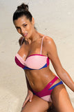 Tropical Push-Up Swimsuit with Detachable Straps