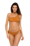 Two-Piece Italian Fabric Swimsuit with Asymmetrical Strap