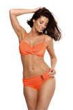 Elegant Push-Up Swimsuit with Pearly Sheen and Adjustable Straps