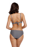 Elegant Push-Up Swimsuit with Pearly Sheen and Design