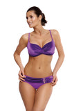 Elegant Push-Up Swimsuit with Pearly Sheen and Adjustable Straps