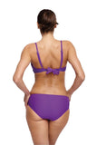 Elegant Push-Up Swimsuit with Pearly Sheen and Adjustable Straps