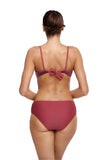 Elegant Push-Up Swimsuit with Pearly Sheen and Adjustable Straps