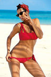 Elegant Two-Piece Swimsuit with Asymmetrical Strap Design