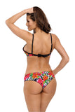 Tropical Floral Push-Up Swimsuit with Brazilian Briefs