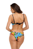 Tropical Floral Push-Up Swimsuit with Brazilian Cut Briefs