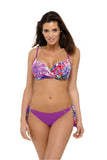 Tropical Floral Two-Piece Swimsuit with Push-Up Bra
