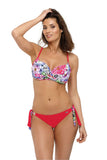Tropical Floral Two-Piece Swimsuit with Push-Up Bra