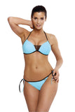 Stylish Push-Up Bikini with Adjustable Ties and Contrast Trim