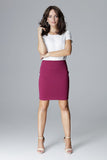 Classic Cut Short Skirt with Impressive Topstitching