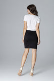 Classic Short Skirt with Horizontal Topstitching