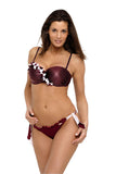 Charming Push-Up Swimsuit with Floral Accents