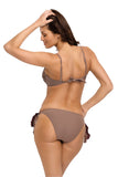 Chic Push-Up Swimsuit with Detachable Straps and Flowers