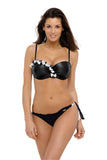 Charming Push-Up Swimsuit with Romantic Floral Accents
