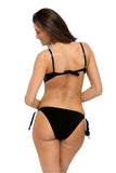 Charming Push-Up Swimsuit with Romantic Floral Accents