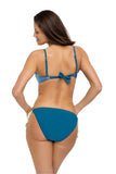 Elegant Floral Monokini with Push-Up Cups and Ties