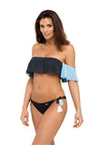 Cuban-Inspired Two-Piece Beach Set with Tassel Details