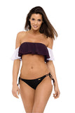 Cuban-Inspired Two-Piece Beach Set with Tassel Details