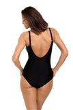 Colorful Patterned One-Piece Swimsuit with Adjustable Straps