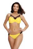 Colorful Push-Up Swimsuit with Adjustable Straps and Smooth Panties