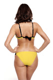 Colorful Push-Up Swimsuit with Adjustable Straps and Smooth Panties