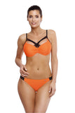 Colorful Push-Up Swimsuit with Stylish Straps and Smooth Bottoms