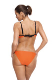 Colorful Push-Up Swimsuit with Stylish Straps and Smooth Bottoms