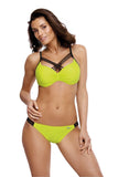 Colorful Push-Up Swimsuit with Stylish Neckline Design