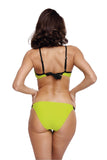 Colorful Push-Up Swimsuit with Stylish Neckline Design