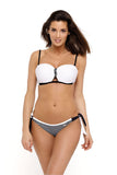 Push-Up Bardot Two-Piece Swimsuit with Side-Tie Bottoms