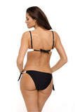 Push-Up Bardot Two-Piece Swimsuit with Side-Tie Bottoms