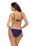 Push-Up Bardot Two-Piece Swimsuit with Side Tie Bottoms