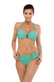 Elegant Two-Piece Swimsuit with Stylish Jewelry Accents