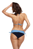 Elegant Two-Piece Swimsuit with Push-Up Bra and Ties