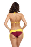 Elegant Two-Piece Swimsuit with Push-Up Bra and Ties
