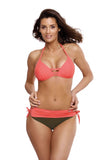 Elegant Push-Up Two-Piece Swimsuit with Decorative Ties