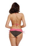 Elegant Two-Piece Swimsuit with Push-Up Bra and Ties