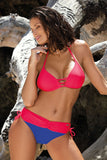 Elegant Two-Piece Push-Up Swimsuit in Summer Colors