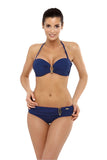 Elegant Two-Piece Swimsuit with Jewelry Accents
