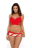 Sensual Three-Piece Swimsuit Set with Lingerie Style Bra