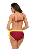 Stylish Two-Piece Swimsuit with Push-Up Bra & Ties
