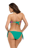 Floral Bandeau Two-Piece Swimsuit with Adjustable Straps