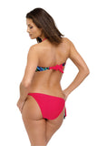 Floral Two-Piece Bandeau Swimsuit with Adjustable Straps