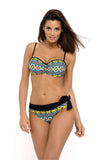 Colorful Ethno-Pattern Two-Piece Push-Up Swimsuit