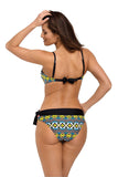 Colorful Ethno-Pattern Two-Piece Push-Up Swimsuit