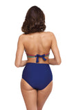 Colorful Floral Retro-Style Swimsuit with Push-Up Support