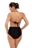 Colorful Floral Retro-Inspired Push-Up Swimsuit