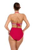 Colorful Floral Retro-Inspired Push-Up Swimsuit